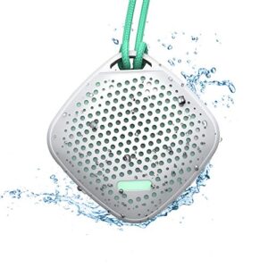 lezii shower speaker, ipx5 waterproof bluetooth speaker, portable mini wireless speaker with loud stereo sound, 12h playtime, built in mic, lanyard, tws, for home, party, travel, pool, beach, outdoor