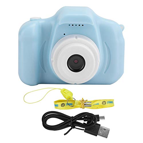 Liyeehao Kids Camera, Intelligence Portable One-Click Focusing Children Camera with Lanyard for Taking Photos for Boys Girls(Blue-General Purpose)