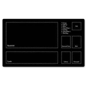 black background white lines board games playmat, magica card the games play mat bag