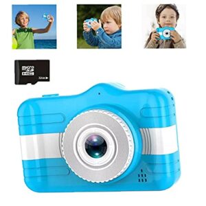 Liadance Kids Digital Camera 3.5inch Screen with 32GB SD Card 1080P HD Video Cute Cartoon Camera for Child Gifts Blue,Camera