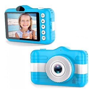 Liadance Kids Digital Camera 3.5inch Screen with 32GB SD Card 1080P HD Video Cute Cartoon Camera for Child Gifts Blue,Camera