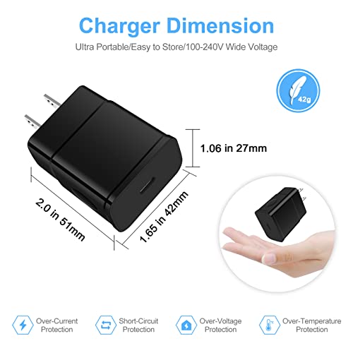 Super Fast Charger Type C,25W USB C Wall Charger Block Box Power Brick Fast Charging for iPhone 14,Samsung Galaxy A13 5G,S23 Ultra,S22 FE,A14,S21,A03s,A54,A23,A04s,A34,iPad Pro/Air 4,Google Pixel 7pro