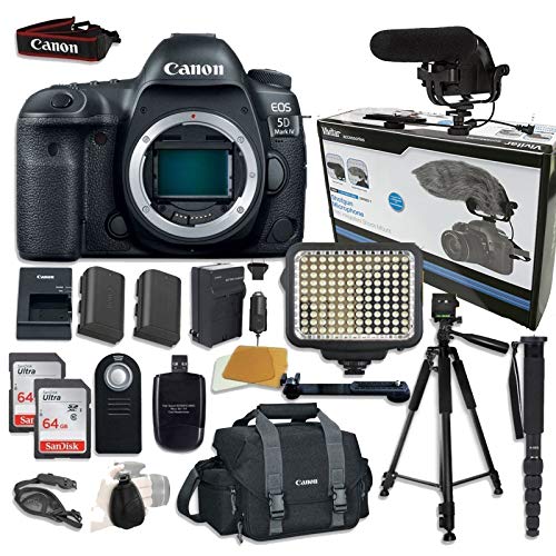 Canon EOS 5D Mark IV Digital SLR Camera Bundle (Body Only) + Accessory Bundle (14 Items) (Renewed)