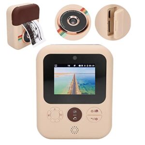 Vbestlife Mini Children Print Camera,12MP DIY Graffiti Take Pictures Cartoon Cute Digital Print Camera,IPS Color Screen,1500 mAh