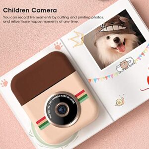 Vbestlife Mini Children Print Camera,12MP DIY Graffiti Take Pictures Cartoon Cute Digital Print Camera,IPS Color Screen,1500 mAh