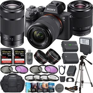 camera bundle for sony a7 iii full-frame mirrorless camera with fe 28-70mm f/3.5-5.6 oss and e 55-210mm f/4.5-6.3 oss lens + accessories (renewed)
