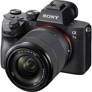 Camera Bundle for Sony a7 III Full-Frame Mirrorless Camera with FE 28-70mm f/3.5-5.6 OSS and E 55-210mm f/4.5-6.3 OSS Lens + Accessories (Renewed)