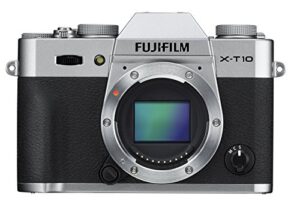 fujifilm x-t10 body silver mirrorless digital camera – international version (no warranty)