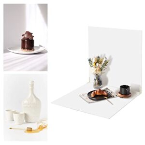 BEIYANG 2 Marble 24x24in Photography Backdrop Boards with 2 PCS Bracket for Flat Lay or Food Photography Background Marble and White Backdrop Photo Table Backdrop