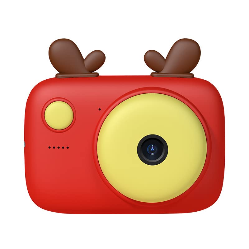 Kids Cartoon Camera,1080P Instant Camera HD Creative Digital Video Cameras Child Selfie Camera Kids 40MP Best Birthday Gift for 3-12 Years Old Boys Girls (Red+ No TF Card)