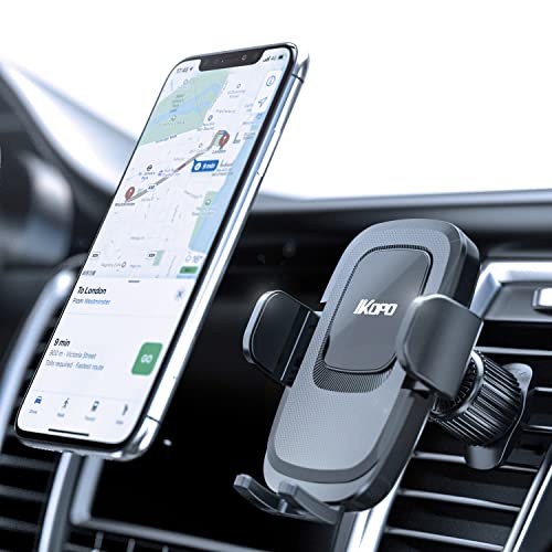 IKOPO Phone Mount for Car Vent [Upgrade Metal Hook - 100% Never Fall], Universal Car Cell Phone Holder Suitable for All iPhone, Samsung, LG and More【Fit for Big Phones & Thick Case】