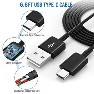 Phone Charger Android,Samsung Charger Fast Charging Type C with USB C Charger Cable 6.6Ft for Samsung Galaxy S23/S22/S21/S20/S10/S10 Plus/S10E/S9/S8/S21Ultra/S22+/S22 Ultra/Note 8/9/10/20,2 Pack