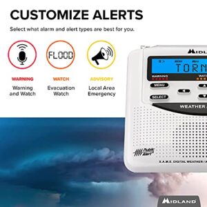 Midland - WR120B/WR120EZ - NOAA Emergency Weather Alert Radio - S.A.M.E. Localized Programming, Trilingual Display, 60+ Emergency Alerts, & Alarm Clock (WR120B - Box Packaging)