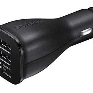 Samsung EP-LN920BBEGUS Fast Charge Dual-Port USB Car Charger - Retail Packaging,Black