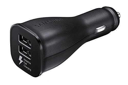 Samsung EP-LN920BBEGUS Fast Charge Dual-Port USB Car Charger - Retail Packaging,Black