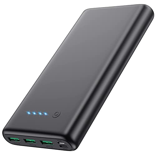 Portable Charger 36800mAh, Power Bank with Tri-Outport & Dual Inport (2.1A USB-C Input and Micro USB Input) External Battery Pack Compatible with iPhone 14/13/12/11,Galaxy S22 Tablet etc[2023 Version]