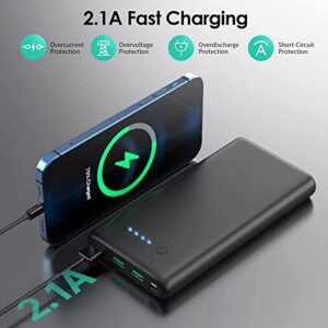 Portable Charger 36800mAh, Power Bank with Tri-Outport & Dual Inport (2.1A USB-C Input and Micro USB Input) External Battery Pack Compatible with iPhone 14/13/12/11,Galaxy S22 Tablet etc[2023 Version]