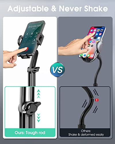 FEGO Cup Phone Holder for Car, [Height Adjustable Pole], Never Shake & Bumpy Roads Friendly Car Phone Holder Mount, Hands-Free Cup Holder Phone Mount Compatible with iPhone Samsung and All Cell Phones