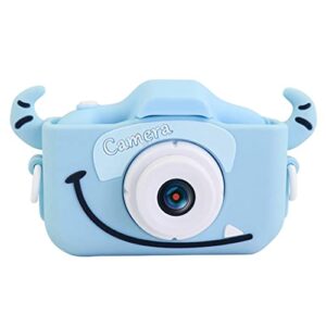 kids camera toys for boys and girl, kids digital video camera for children with shockproof soft cover, best christmas birthday gifts for boys girls ( color : blue , memory card : with 8g memory card )