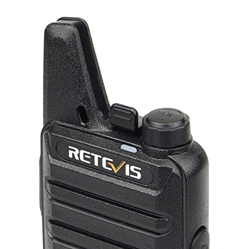Retevis RT22 Walkie Talkies Mini, Rechargeable Two Way Radio Long Range, 2 Way Radio Small, Portable VOX, for Business Commercial Work School Church Restaurant (20 Pack,Black)