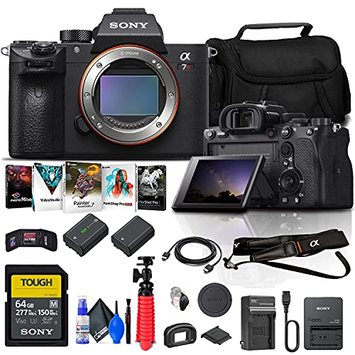 Sony Alpha a7R IVA Mirrorless Digital Camera (Body Only) (ILCE7RM4A/B) + 64GB Memory Card + Corel Photo Software + Case + NP-FZ100 Compatible Battery + External Charger + HDMI Cable + More (Renewed)