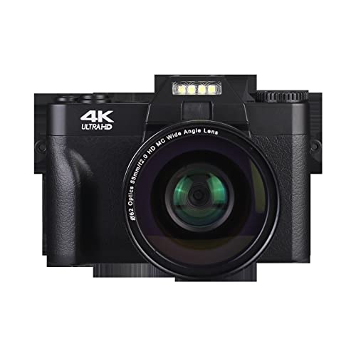 Camera Digital Cameras 4K HD 16X 48 Megapixels Micro Single Retro with WiFi Professional Digital Camera Vlog External Lens Video Camera Digital Camera (Size : with 16G, Color : Only Camera)