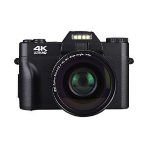 Camera Digital Cameras 4K HD 16X 48 Megapixels Micro Single Retro with WiFi Professional Digital Camera Vlog External Lens Video Camera Digital Camera (Size : with 16G, Color : Only Camera)