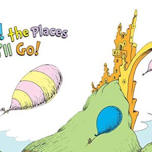 Dr. Seuss Day Castle Congrats Photography Backdrops 5x3ft Oh The Places You'll Go Adventure Begins Photo Background for Back to School Kids' Party Banner Dessert Cake Table Decor Prop