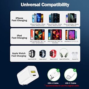 USB C Wall Charger Block,33W Dual Port Cube,Foldable Fast Charging Power Adapter Plug Compatible with Samsung S23 S22 Ultra iPad Pro 11/12.9 2021,iPad Mini 6,iPad Air 4 iPhone 14/13 Pro Max