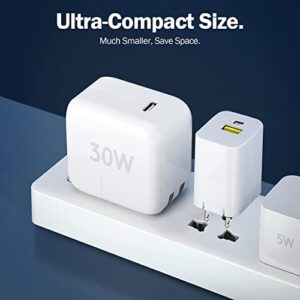 USB C Wall Charger Block,33W Dual Port Cube,Foldable Fast Charging Power Adapter Plug Compatible with Samsung S23 S22 Ultra iPad Pro 11/12.9 2021,iPad Mini 6,iPad Air 4 iPhone 14/13 Pro Max