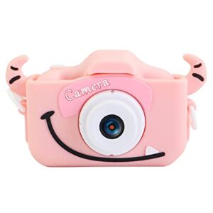 kids camera toys for boys and girl, kids digital video camera for children with shockproof soft cover, best christmas birthday gifts for boys girls ( color : pink , memory card : with 8g memory card )