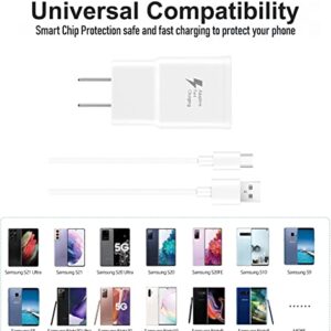 Samsung Charger Fast Charging with USB Type C Cable for Samsung Galaxy S10/S10e/S10 Plus/S9/S9 Plus/S8/S8 Plus/Note 8/Note 9/Note 10/Note 20/A03s/A13/A20/A30/A31/A32/A50/A51/A52/A53/S20/S21/S22 Ultra