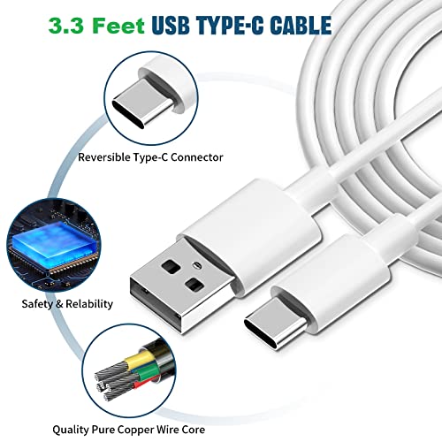 Samsung Charger Fast Charging with USB Type C Cable for Samsung Galaxy S10/S10e/S10 Plus/S9/S9 Plus/S8/S8 Plus/Note 8/Note 9/Note 10/Note 20/A03s/A13/A20/A30/A31/A32/A50/A51/A52/A53/S20/S21/S22 Ultra