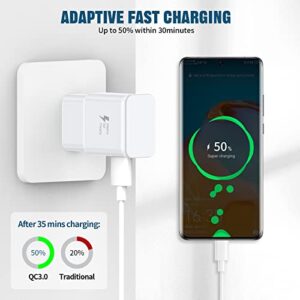 Samsung Charger Fast Charging with USB Type C Cable for Samsung Galaxy S10/S10e/S10 Plus/S9/S9 Plus/S8/S8 Plus/Note 8/Note 9/Note 10/Note 20/A03s/A13/A20/A30/A31/A32/A50/A51/A52/A53/S20/S21/S22 Ultra