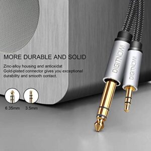 6.35mm 1/4" to 3.5mm 1/8" Male TRS Stereo Audio Cable with Alloy Housing and Nylon Braid for Smartphone, PC, Home Theater, Amplifier and Mixing Console, 3.3Ft