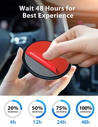 3M VHB Sticky Adhesive Pad Replacement for Dashboard/ Dash Cam Suction Cup Mount, 80 mm/3.15" Circle Double Sided