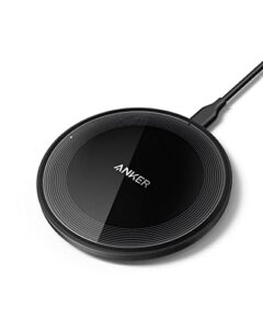anker 315 wireless charger (pad), 10w max fast charging, compatible with iphone 14/13 series, samsung s22, airpods, samsung buds, google buds, and more (wall charger not included)