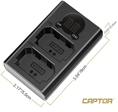 FB Dual Charger for Sony NP-FZ100 Battery, Compatible with Sony A7III, A7SIII, A7R4, A9, A9S Cameras, Designed with LCD Display, Support Type-C and Micro USB, Sony a7iii Battery Charger