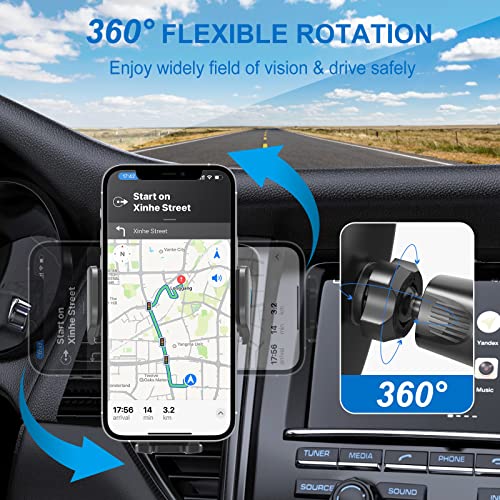 Car Vent Phone Mount, [Upgraded Steel Hook] Car Phone Holder Mount, Stable Air Vent Clip Cell Phone Holder for Car, Universal Car Cradle Compatible with iPhone 14/13/12 Pro Max/Samsung S22 All Phones
