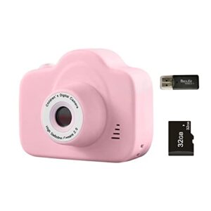 digital camera for kids – 1080p boys girls toys video recorder photography toys – 2.0 lcd mini camera hd children’s sports camera for birthday festival gift with 32gb sd card (pink)
