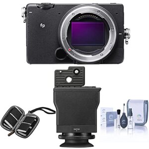 sigma fp mirrorless digital camera, bundle with sigma lvf-11 lcd viewfinder & memory card case