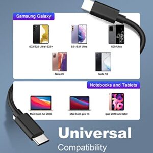 45W Samsung Super Fast Charger USB C Wall Charger for Samsung Galaxy S22/S22 Ultra/ S22+/Note10/Note10 +/S8/S9/S10/S20/S21,Galaxy Tab S7/S7+/S8/S8+/S8 Ultra Samsung Type C Wall Charger（6ft Cable）