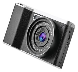 camera vlogging camera, 4k digital camera for with wifi 16x digital zoom 180 degree flip screen wide angle lens, macro lens digital camera