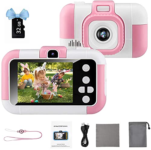 Kids Camera,2.4 Inch 1080p Dual Lens Digital Camera for Kids Birthday Gifts for Boys