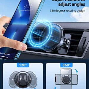 VICSEED for MagSafe Car Mount [2023 Upgraded 20 Strongest Magnet] Magnetic Phone Holder for Car Vent 360 Adjustable Magnetic Phone Mount for Car Fit for iPhone 14 13 12 Pro Max Plus Mini MagSafe Case