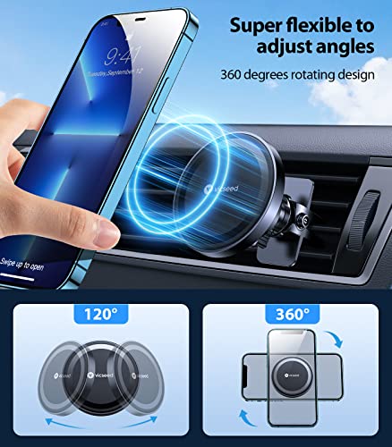 VICSEED for MagSafe Car Mount [2023 Upgraded 20 Strongest Magnet] Magnetic Phone Holder for Car Vent 360 Adjustable Magnetic Phone Mount for Car Fit for iPhone 14 13 12 Pro Max Plus Mini MagSafe Case
