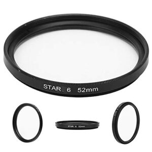 RvSky Digital Camera Accessories Junestar 52mm Star Lens Filter for Nikon Fujifilm Camera Lenses