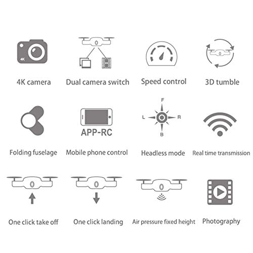 FAMKIT Real- time Transmission UAV Folding RC Drone Gesture Control for Photography and Video Recording App Control