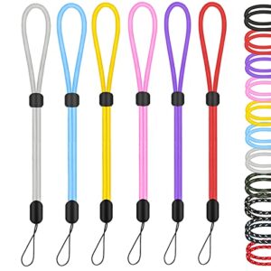 hand wrist strap lanyard, 6 pack 9.5inch adjustable nylon wristlet straps keychain string for cell phone case holder, airpods pro 2 2022, camera, key, gopro, usb drive, ski glove (multi-colora)