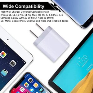 USB Wall Charger, Cube Charger 2 Port Charging Box 4Pack 2.1A/5V Home Travel Charger Plug USB Power Adapter Charging Station Base for iPhone 14 13 12 11 Pro Max XR XS X 8 7 6 Plus, iPad, iPod,Samsung